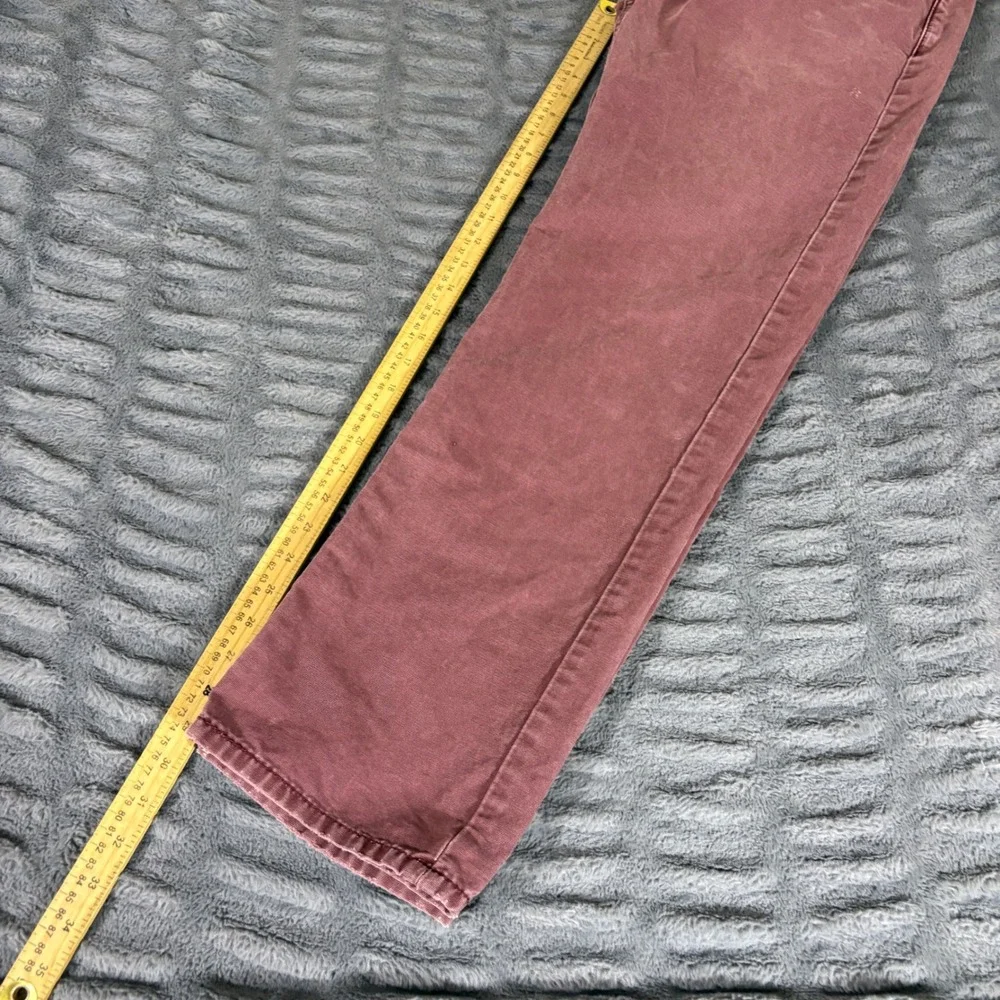 Levis 514 Straight Fit Canvas Pants Burgundy Maroon Mens 35x30 Workwear AR279